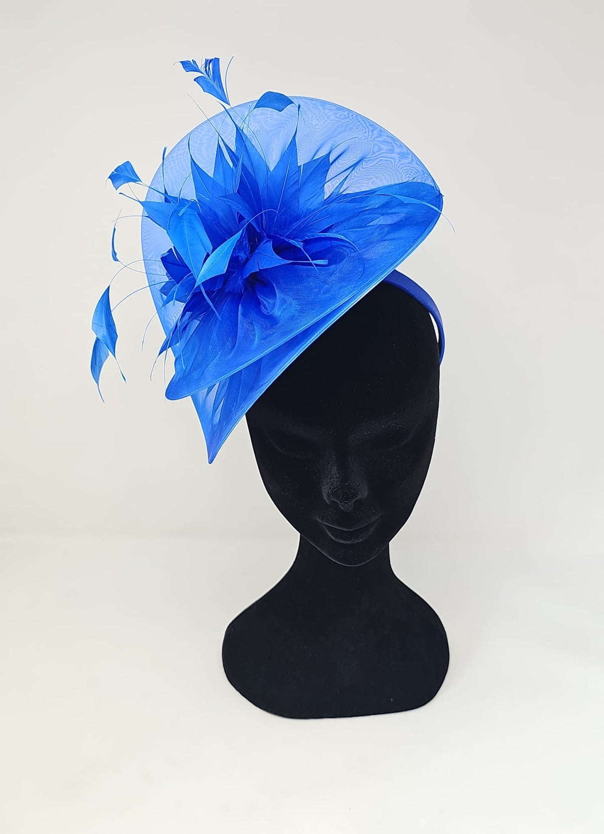 Cobalt Blue Organza Halo Fascinator