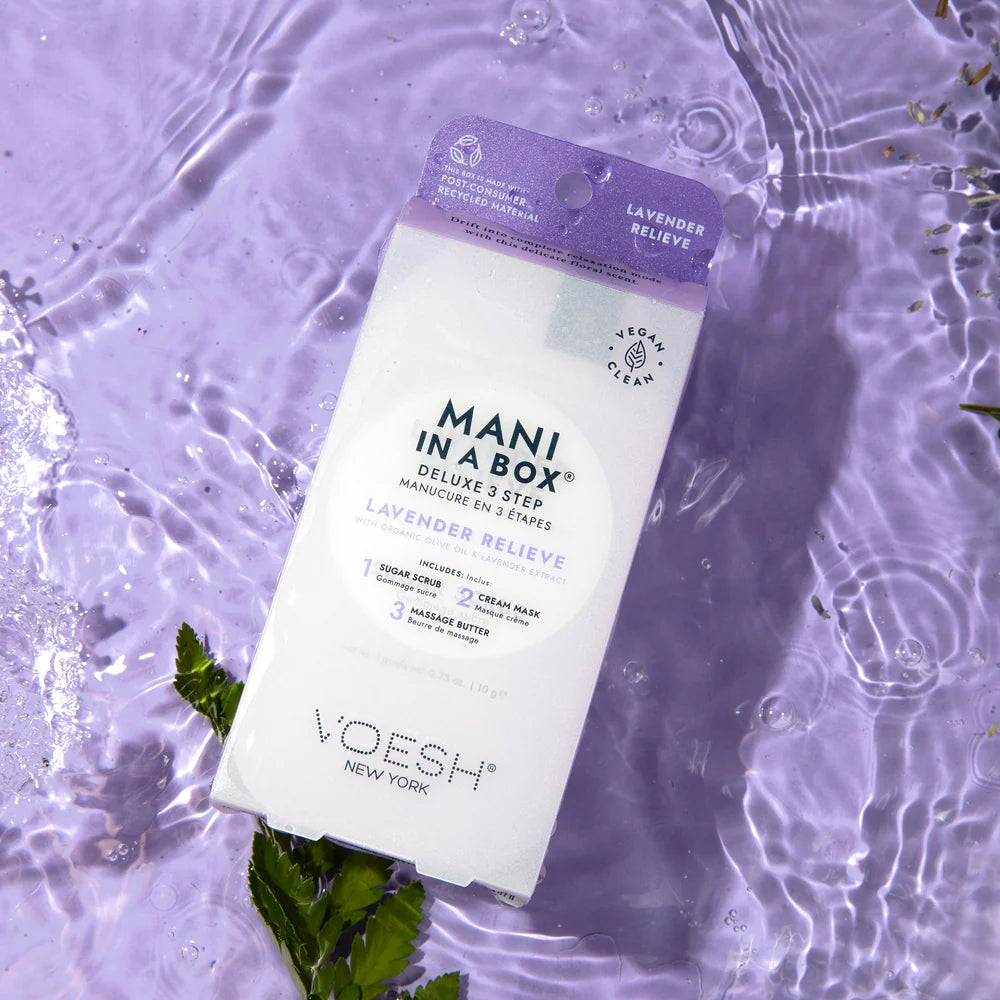 Voesh 3 Step Deluxe Mani in a Box Lavender Relieve
