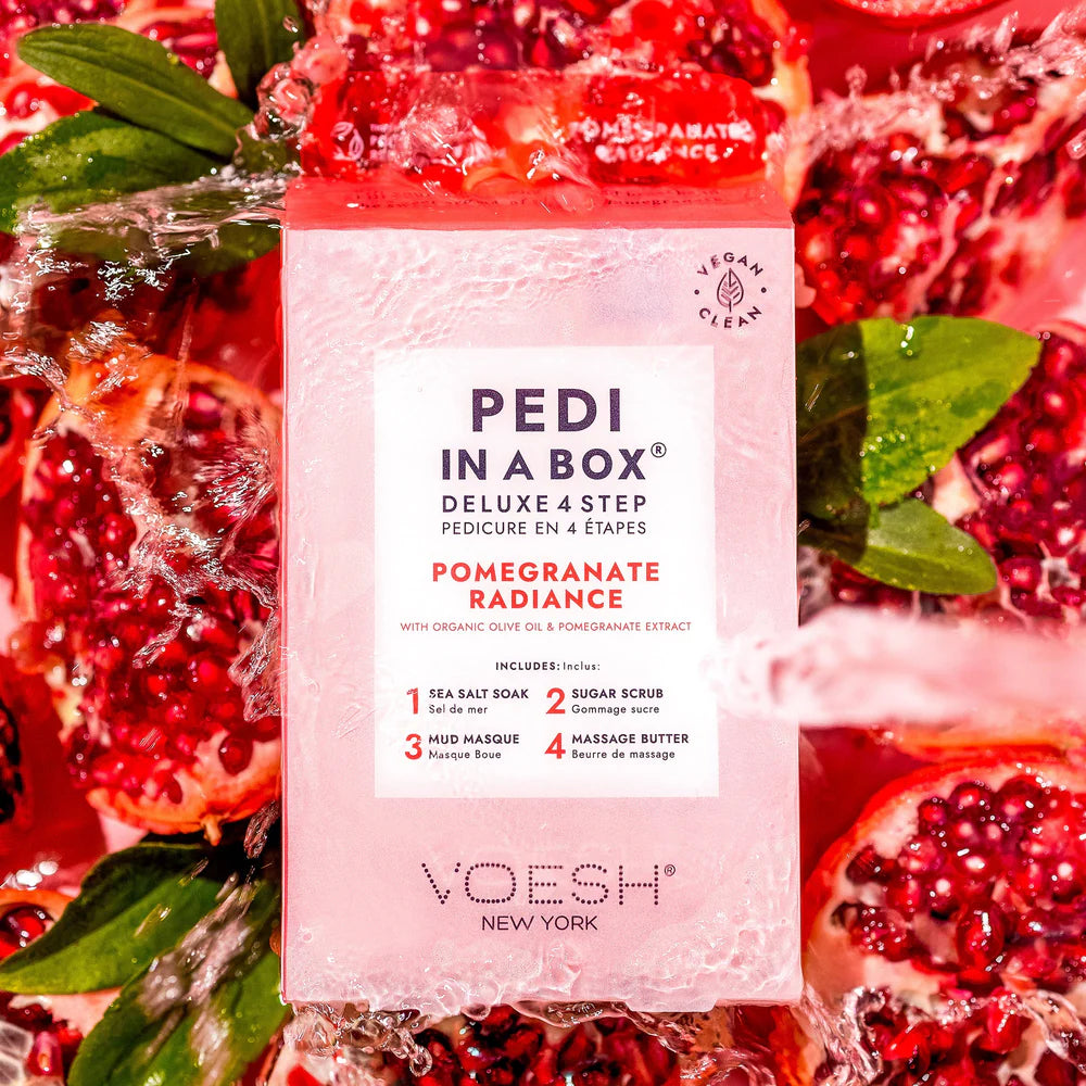 Voesh 4 Step Deluxe Pedi In A Box Pomegranate Radiance