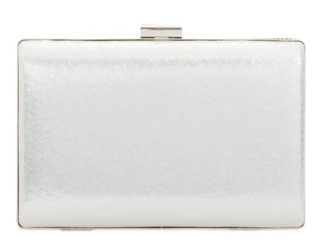 Silver Diamante Embellished Clutch Bag