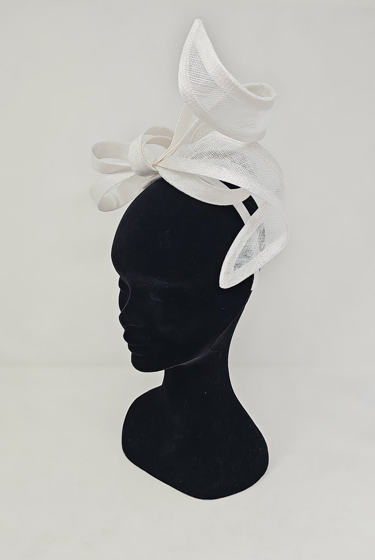 White Twist Looped Hairband Fascinator