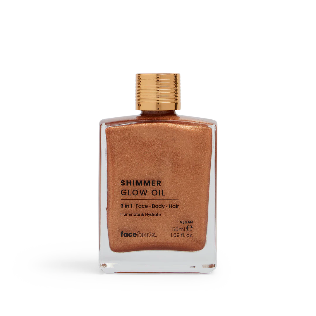 Face Facts Shimmer Glow Face Body Hair Oil 50ml