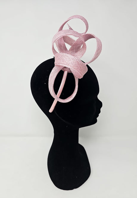 Rose Looped Sinnamay Feather Hairband Fascinator