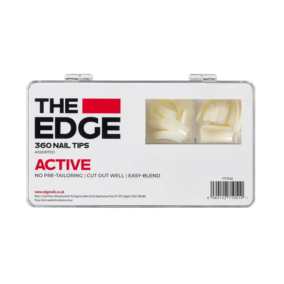 The Edge Active Nail Tips Box Of 360 Assorted Tips