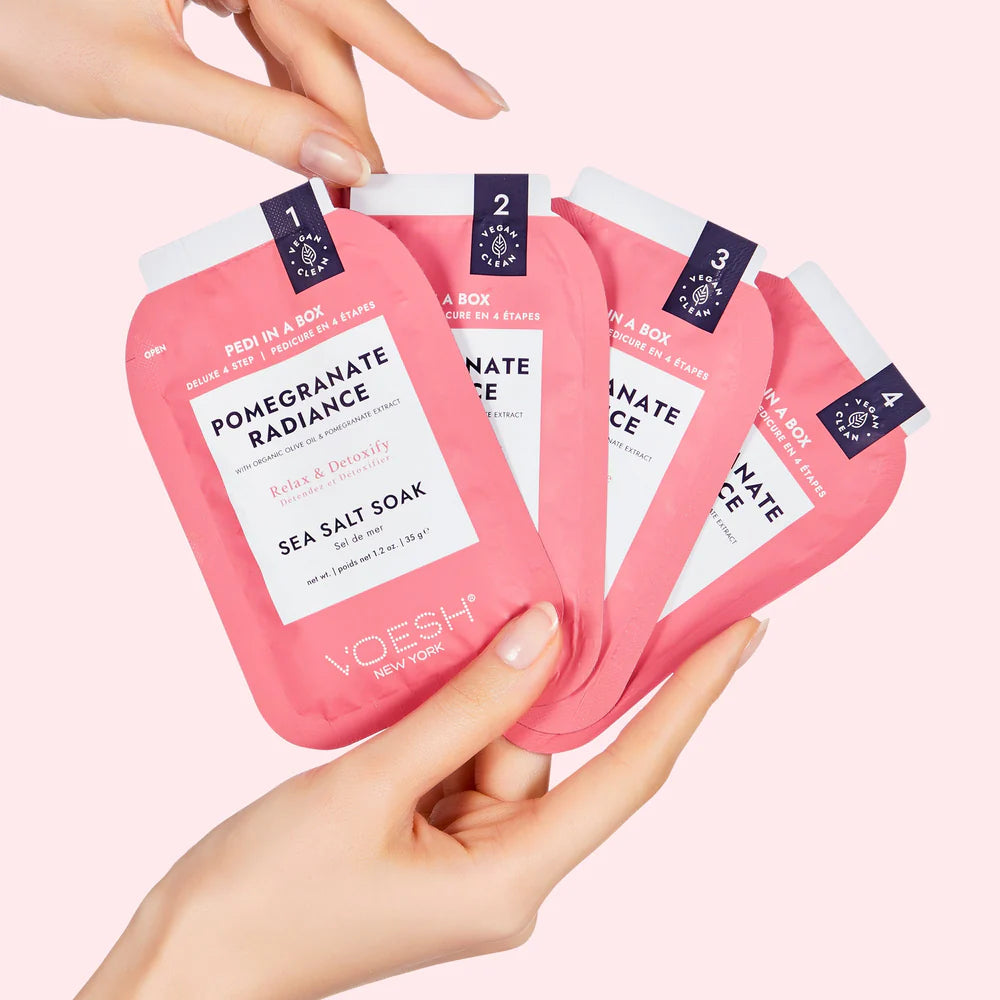 Voesh 4 Step Deluxe Pedi In A Box Pomegranate Radiance