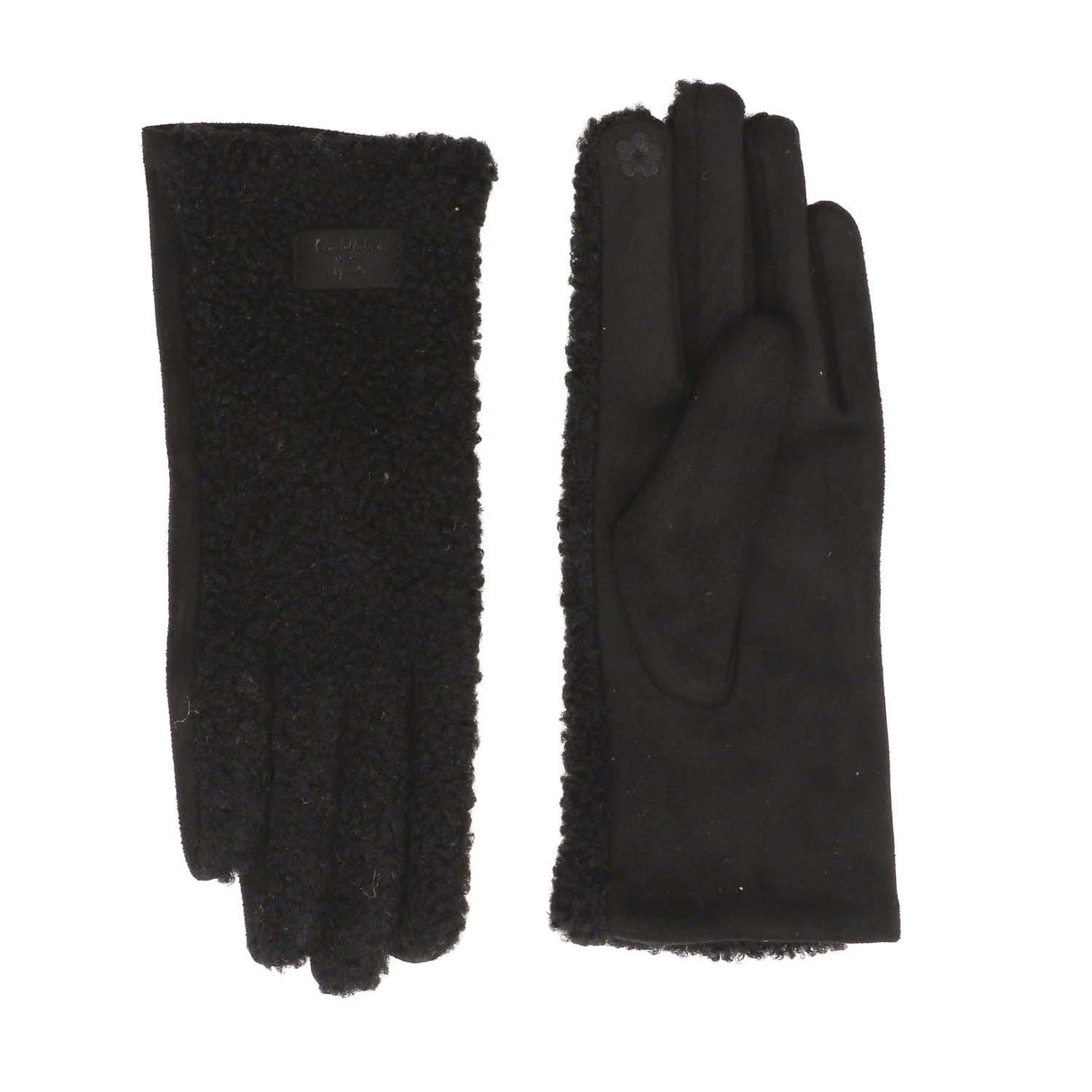 Zelly Teddy Style Gloves Black