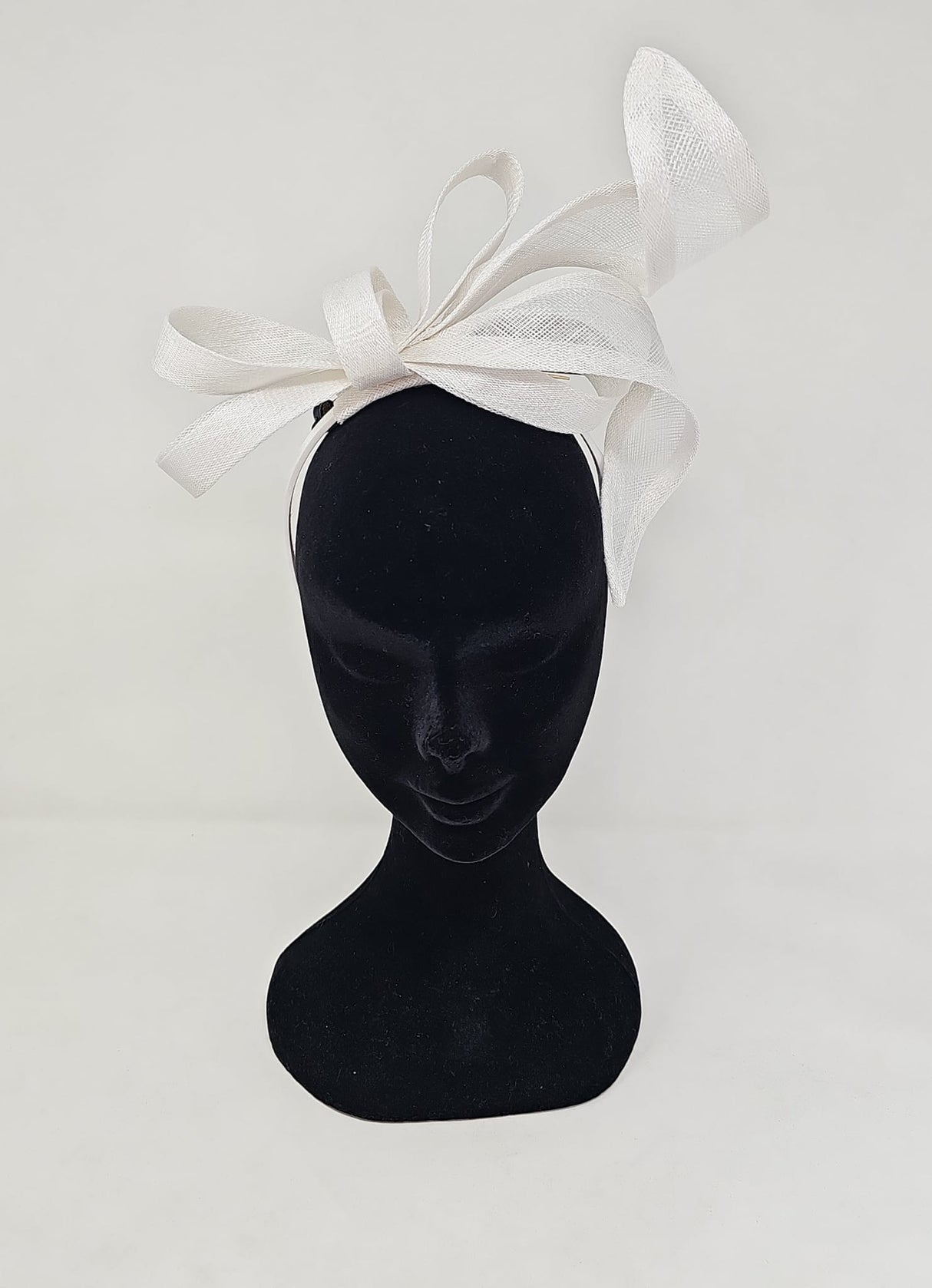 White Twist Looped Hairband Fascinator
