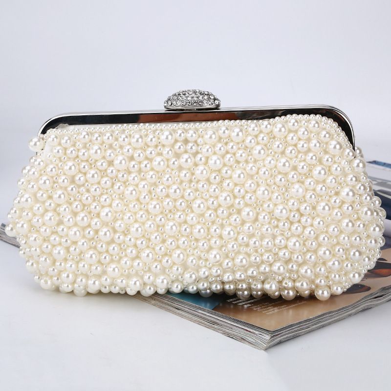 Pearl Bridal Jewelled Clutch Bag