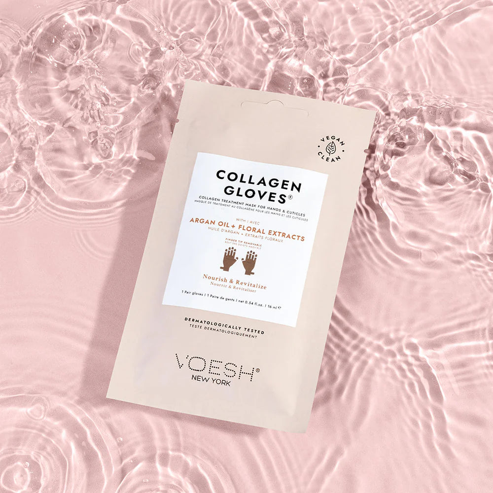 Voesh Collagen Gloves With Argan Oil + Floral Extracts 1 Pair