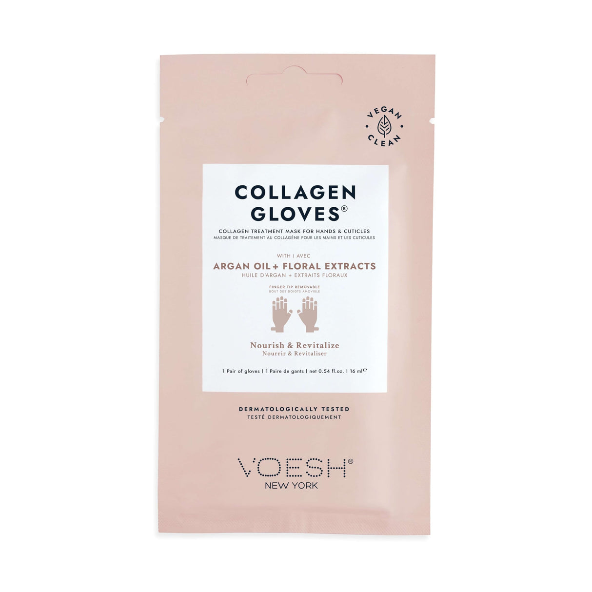 Voesh Collagen Gloves With Argan Oil + Floral Extracts 1 Pair