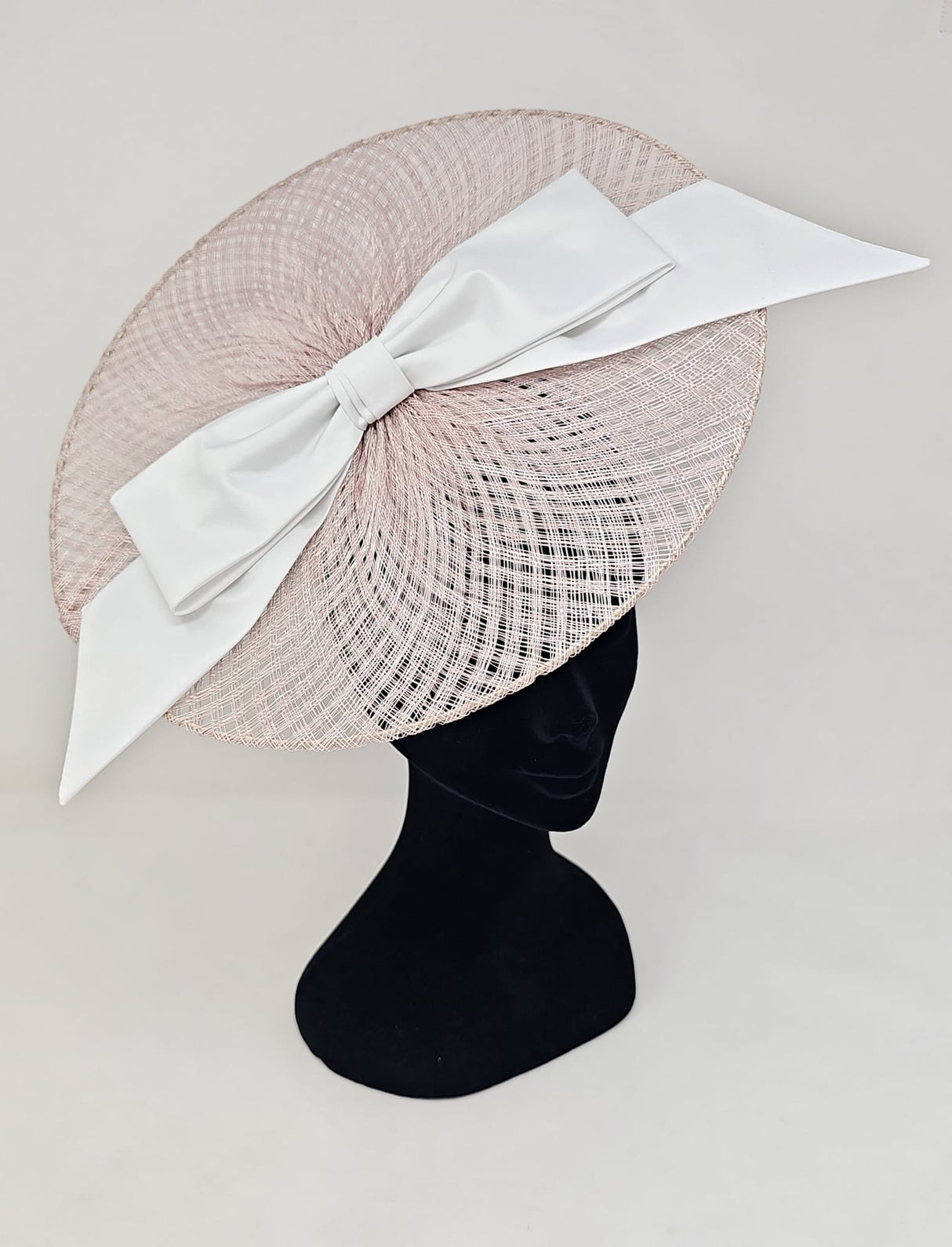 Truffle White Weave Disc Hairband Fascinator