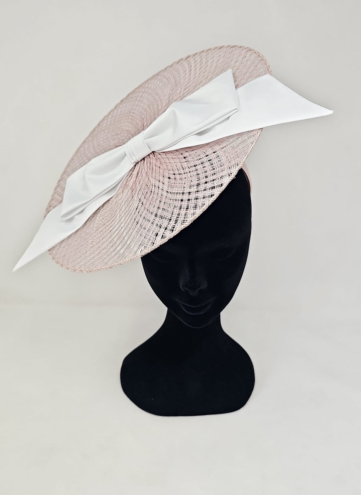 Truffle White Weave Disc Hairband Fascinator