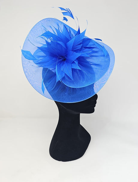 Cobalt Blue Organza Halo Fascinator