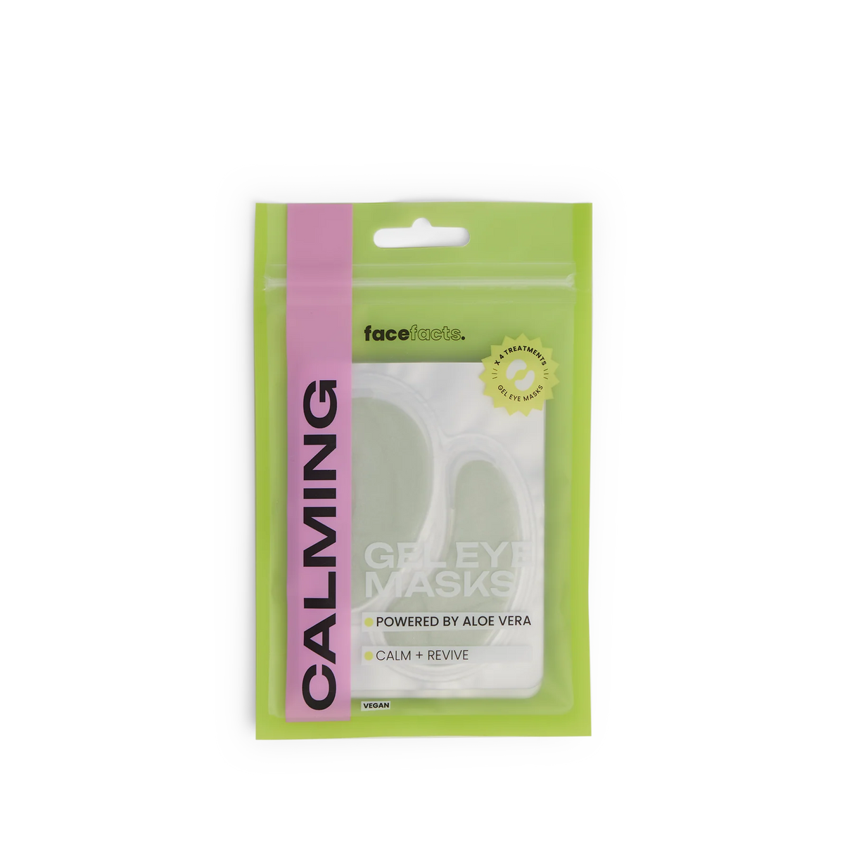 Face Facts Calming Aloe Vera Gel Eye Patches 4Pk