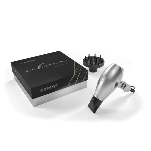 Kiepe Professional Silver Air Hair Dryer & Hair Straightener Set