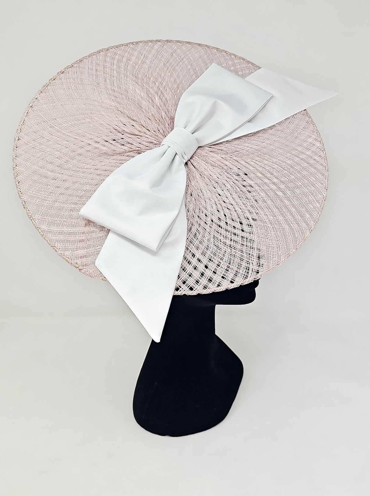 Truffle White Weave Disc Hairband Fascinator