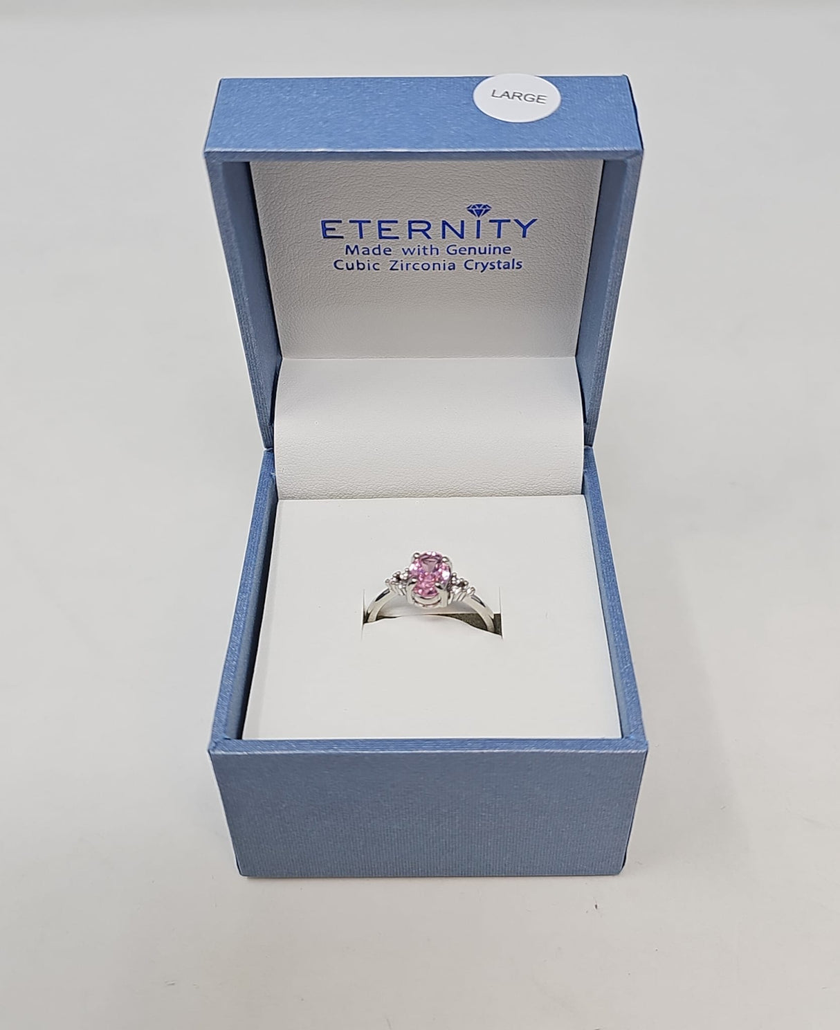Eternity Cubic Zirconia Pink Oval Costume Ring