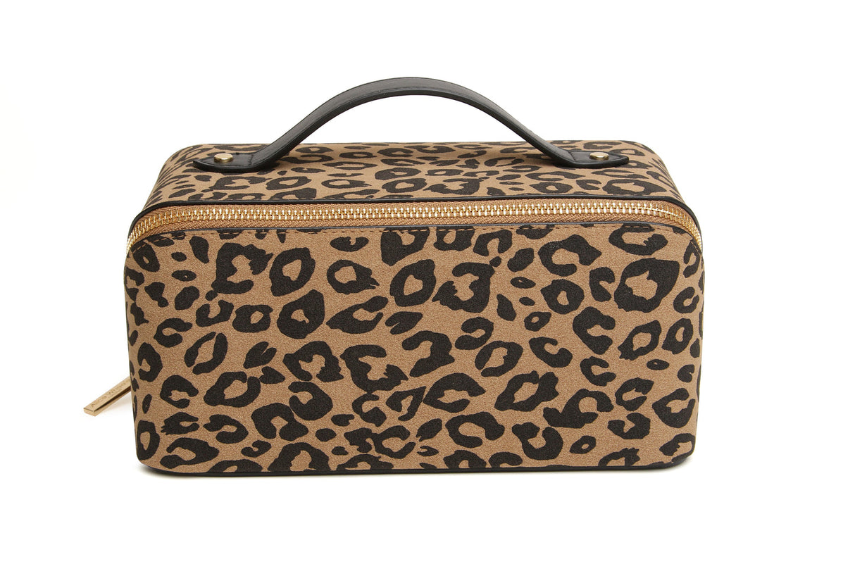Alice Wheeler London Dark Leopard Print Train Case