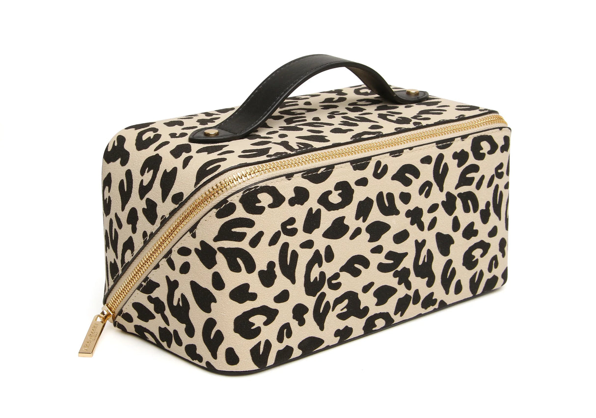 Alice Wheeler London Light Leopard Print Train Case