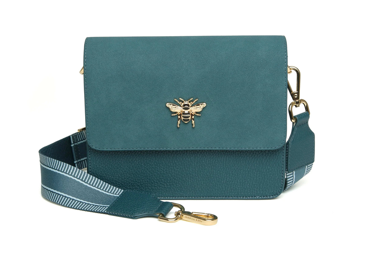 Alice Wheeler London Teal Highbury Handbag