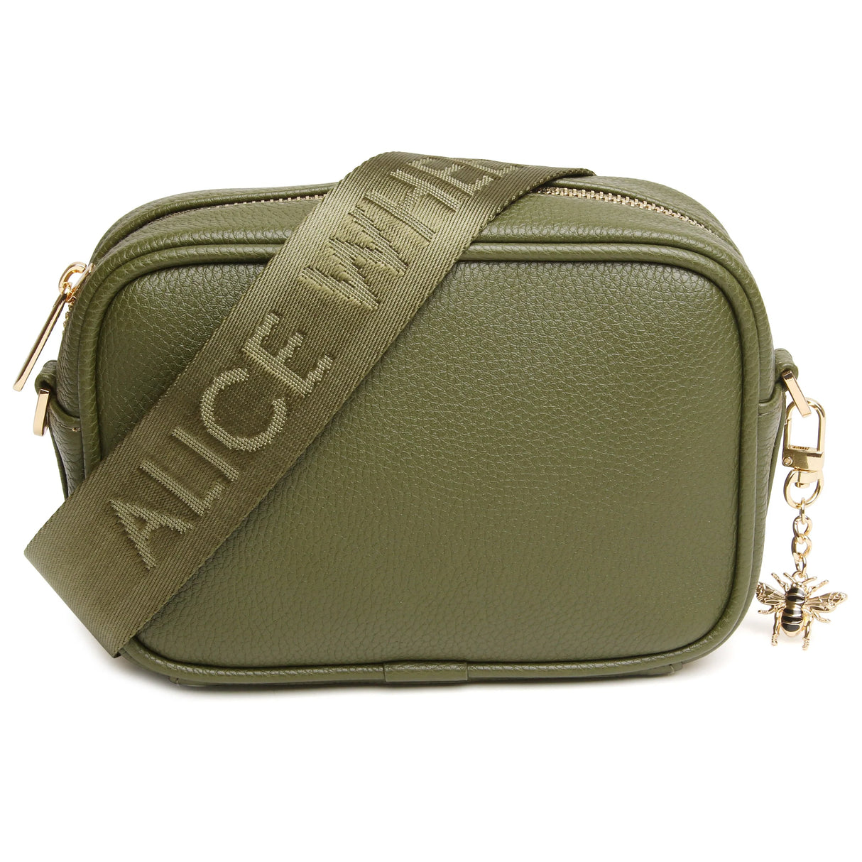 Alice Wheeler Olive Green Mini Soho Cross Body Bag