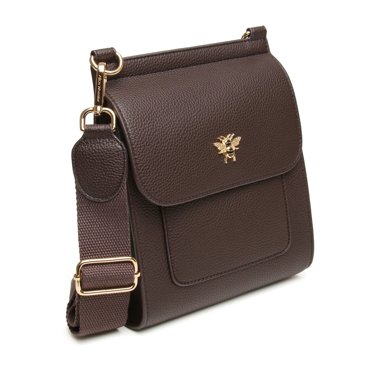 Alice Wheeler London Chocolate Brown Bloomsbury Cross Body Bag