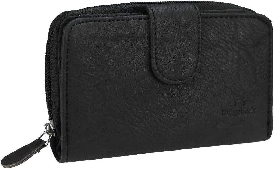 Ridgeback Purse with Button Fastening Black