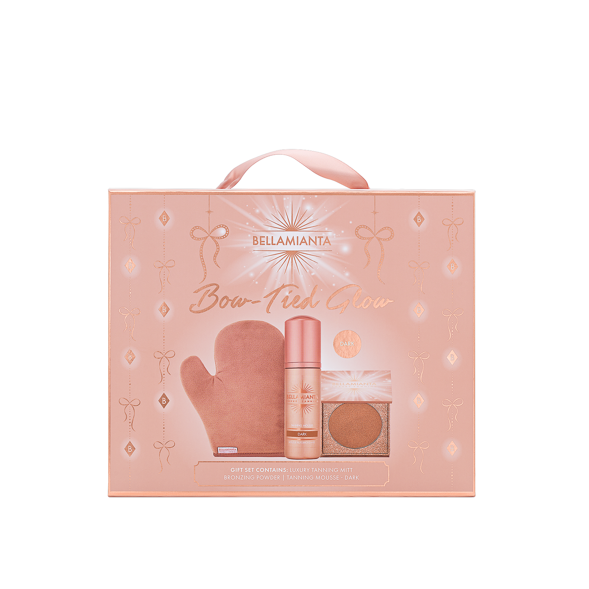 Bellamianta Bow-Tied Glow 3 Piece Tan Mousse Set Dark