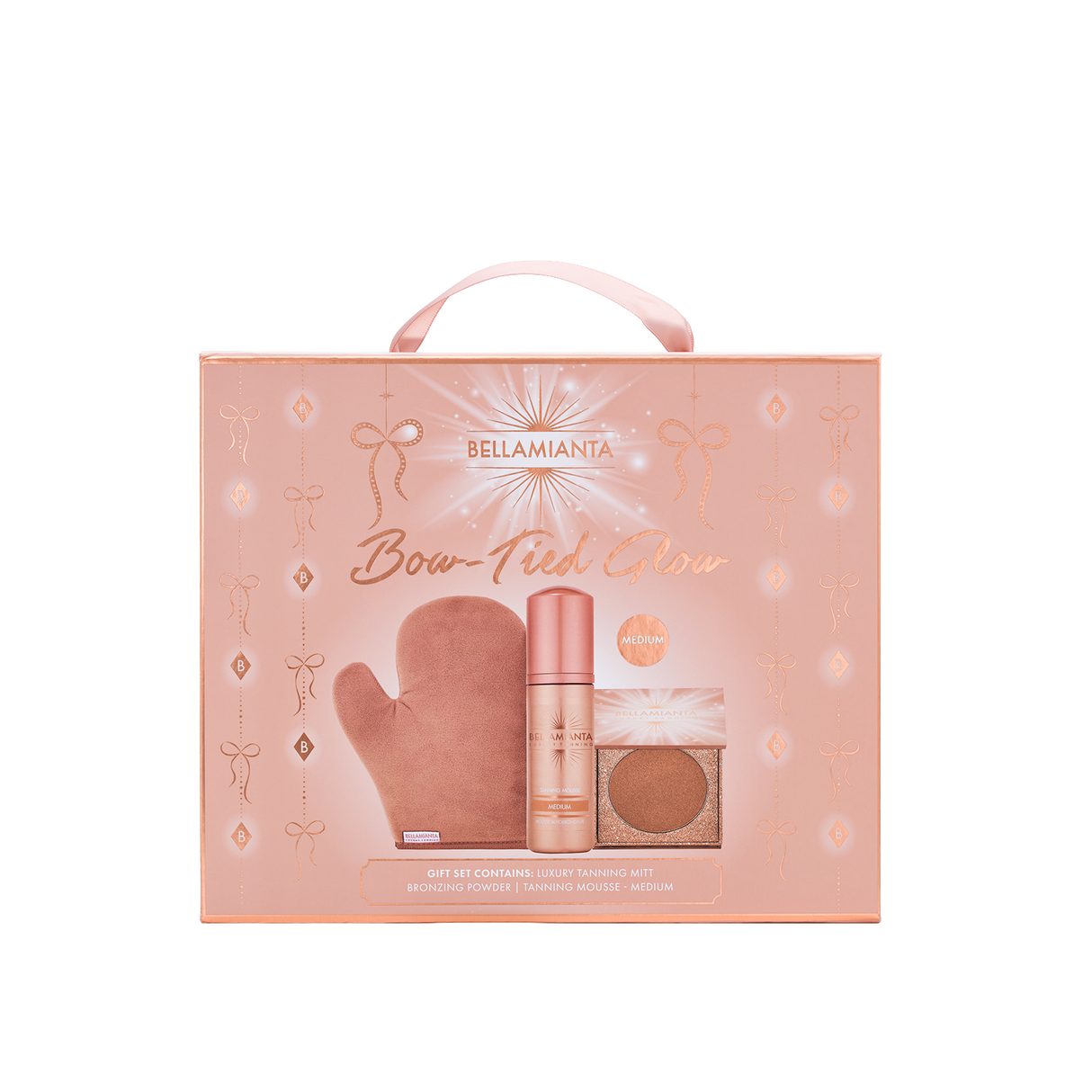 Bellamianta Bow-Tied Glow 3 Piece Tan Mousse Set Medium