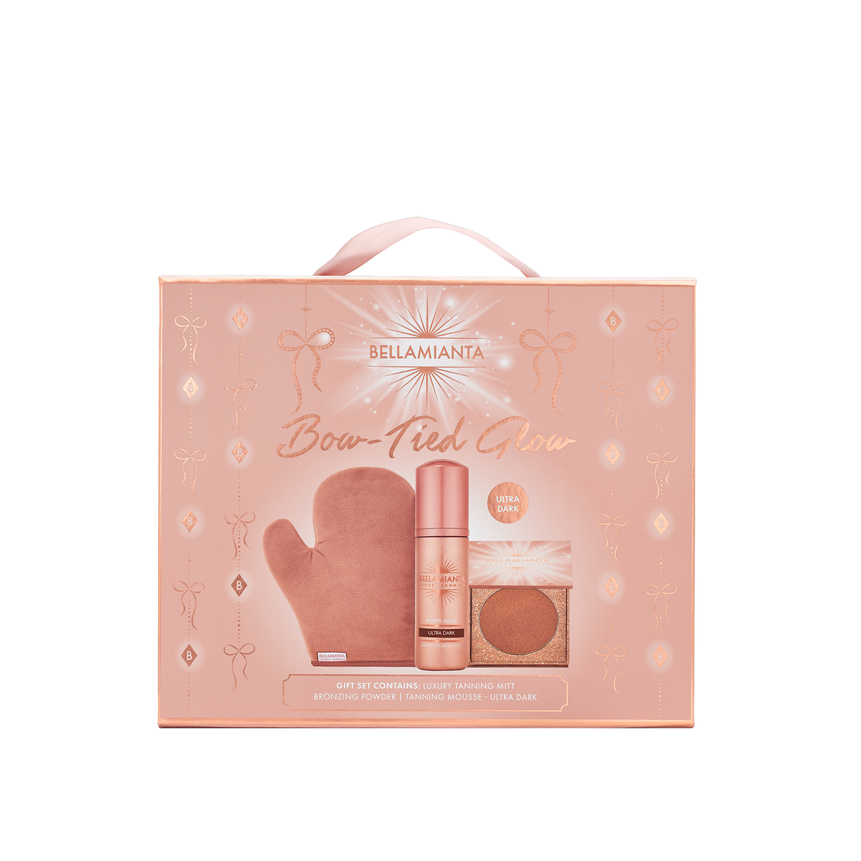 Bellamianta Bow-Tied Glow 3 Piece Tan Mousse Set Ultra Dark