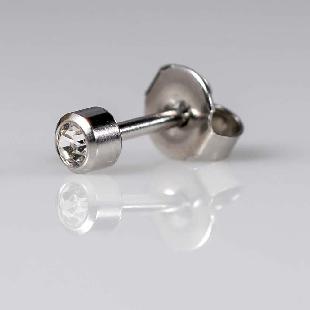 Caflon Large April Birthstone Ear Piercing Studs