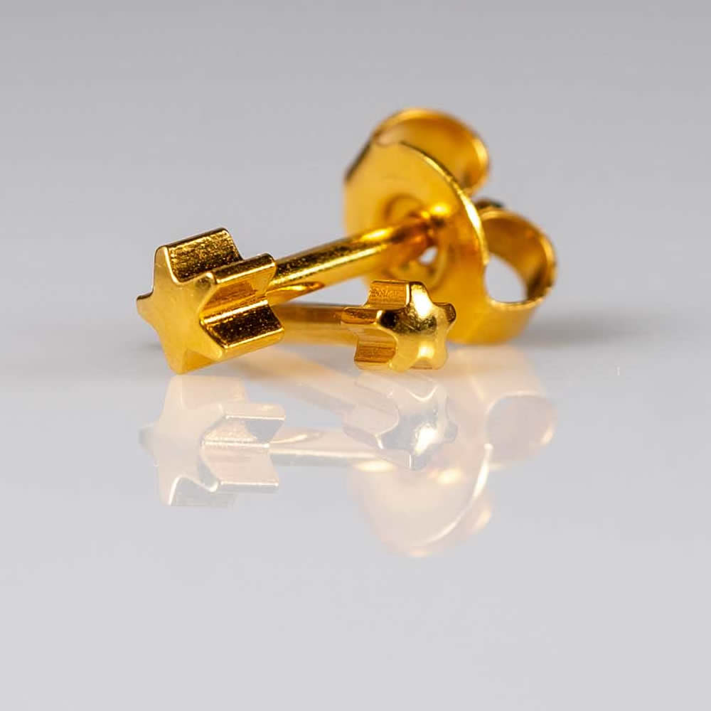 Caflon Gold Star Mini Stud Earrings