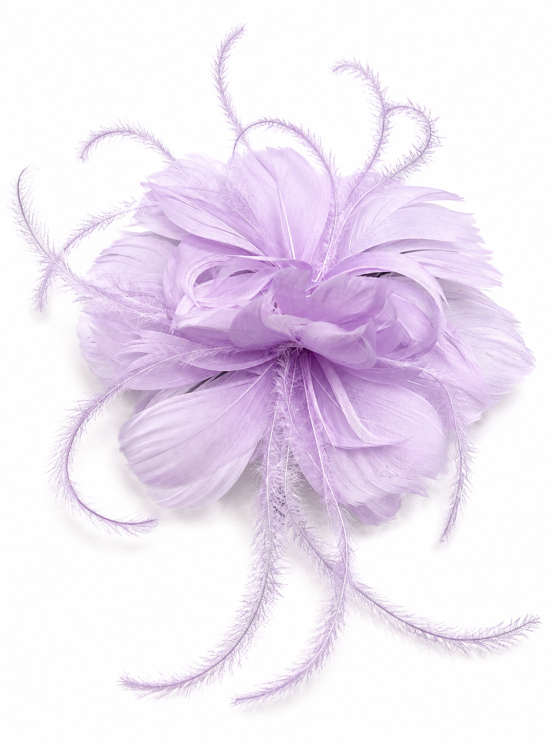 Iris Purple Feather Slide Hair Clip Fascinator