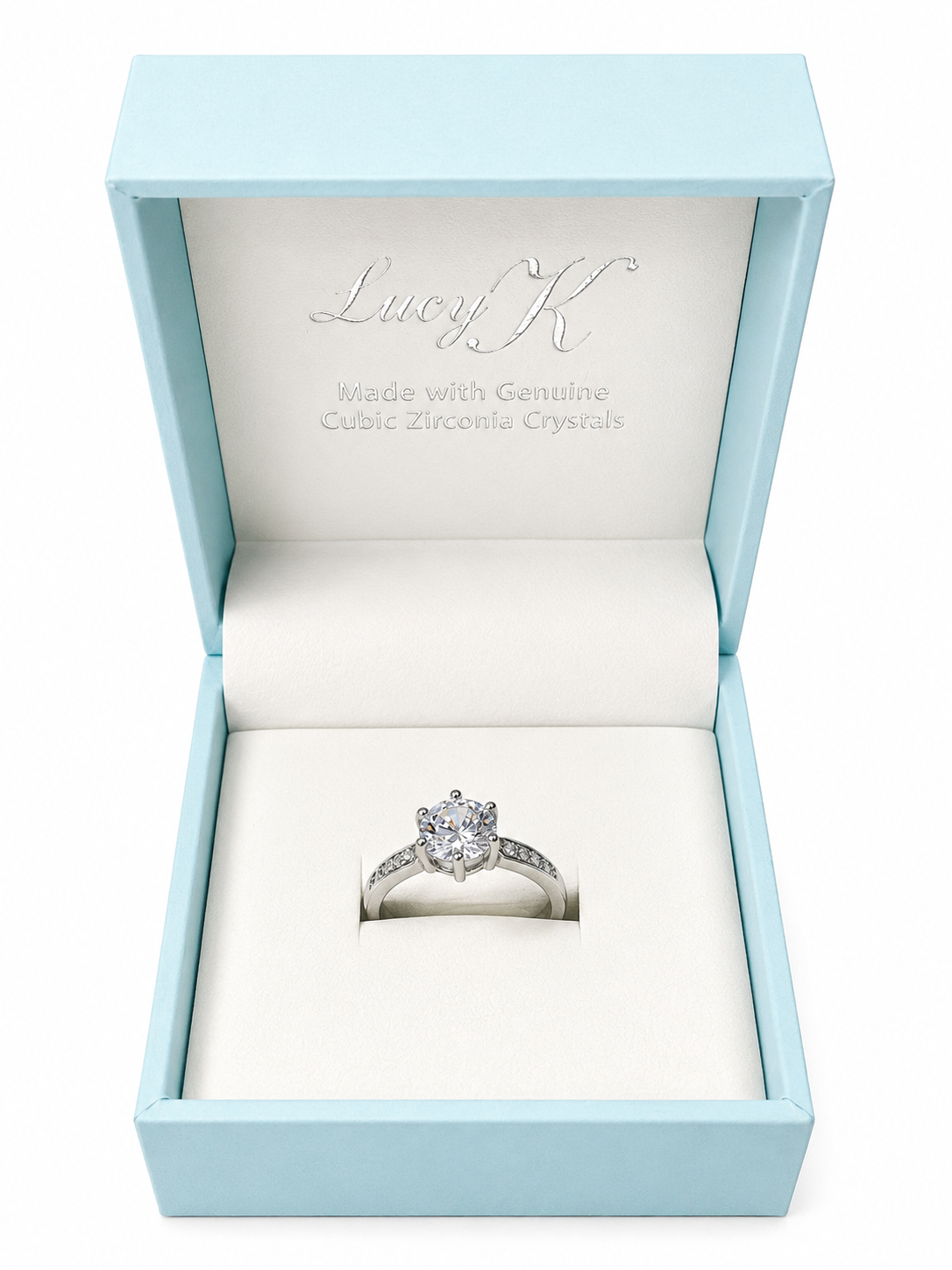 Lucy K Cubic Zirconia Engagement Gem Costume Ring