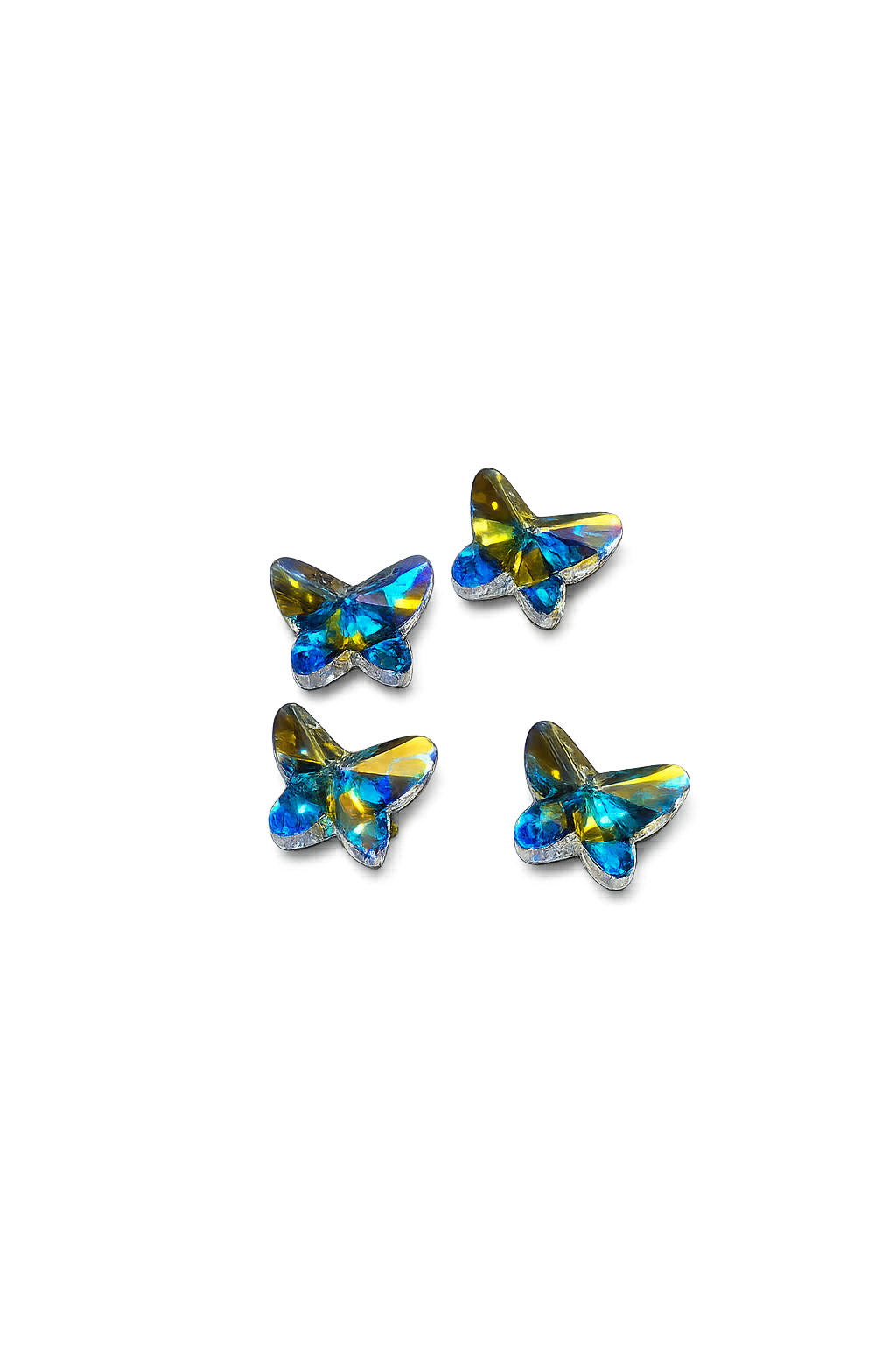 Swarovski Nail Art AB Butterfly Crystals 4pcs