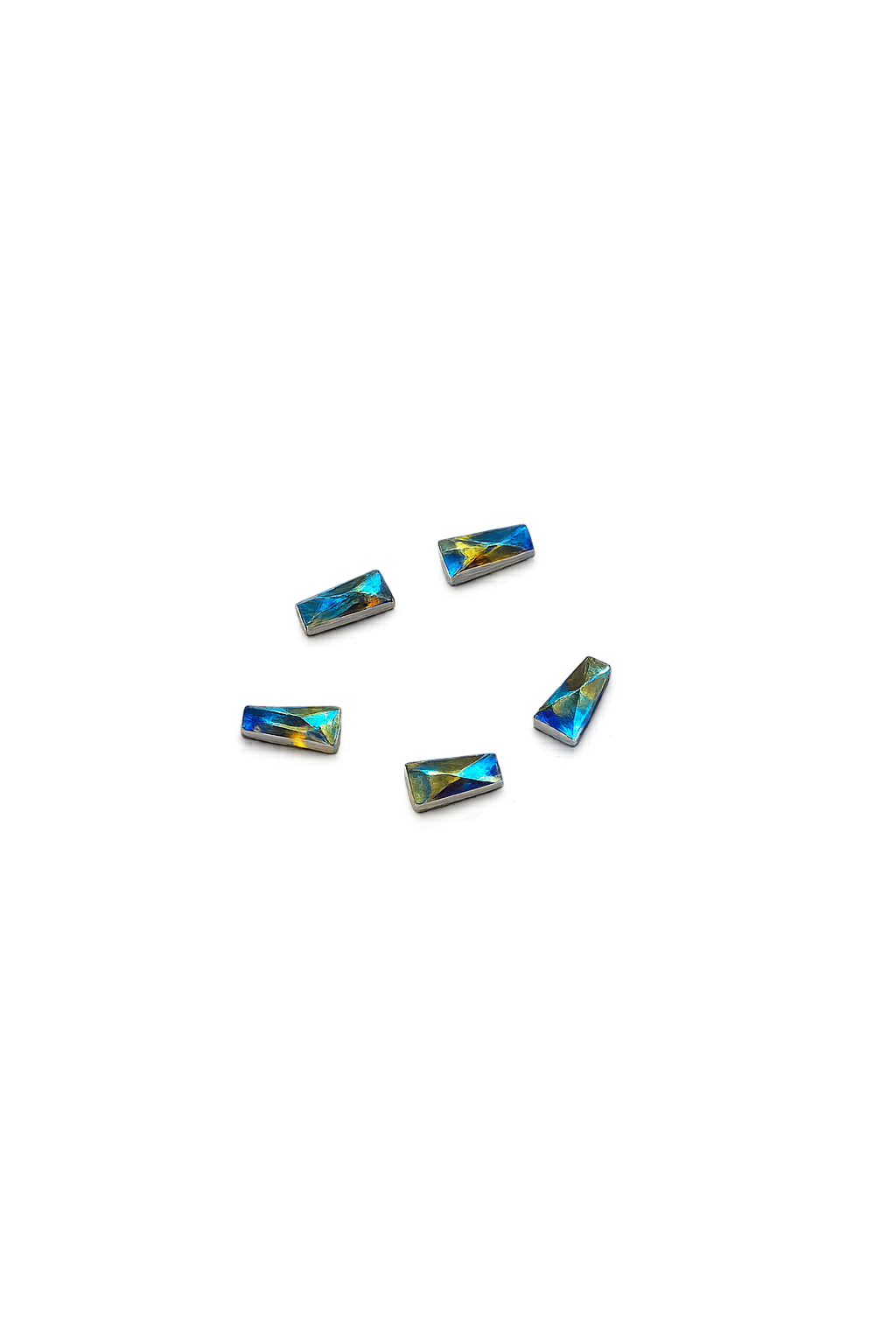 Swarovski Nail Art AB Column Crystals 5pcs