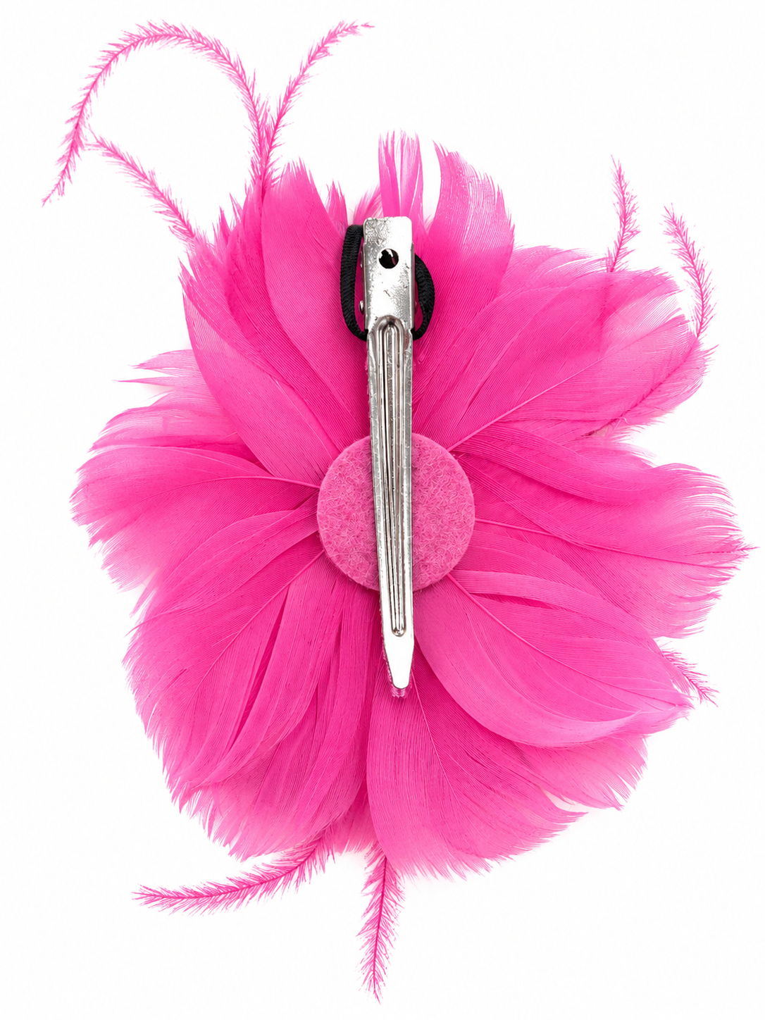 Calypso Pink Feather Hair Clip Slide Fascinator