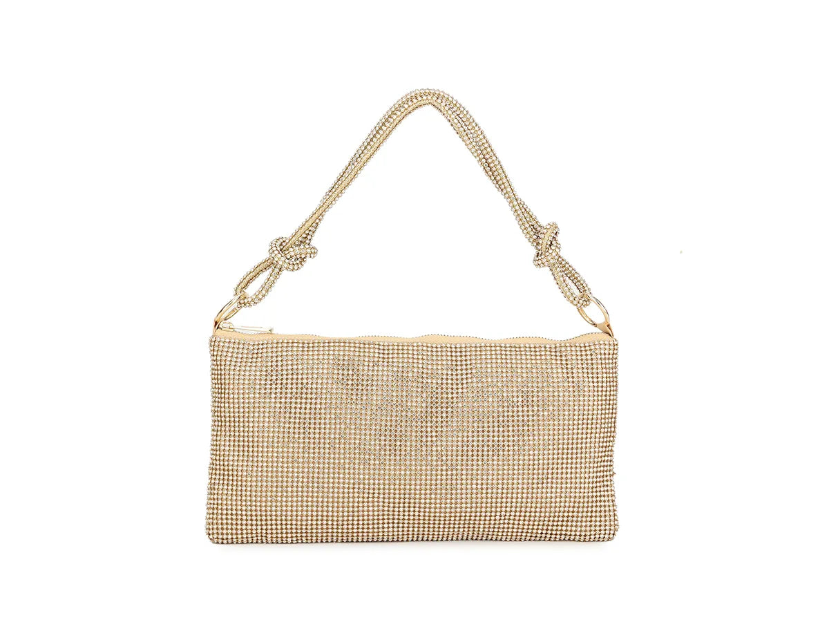 Diamanté Gold Jewelled Handbag