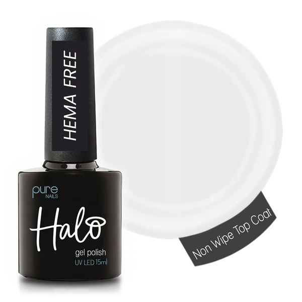 Halo Gel Polish Non Wipe Top Coat 15ml Hema Free