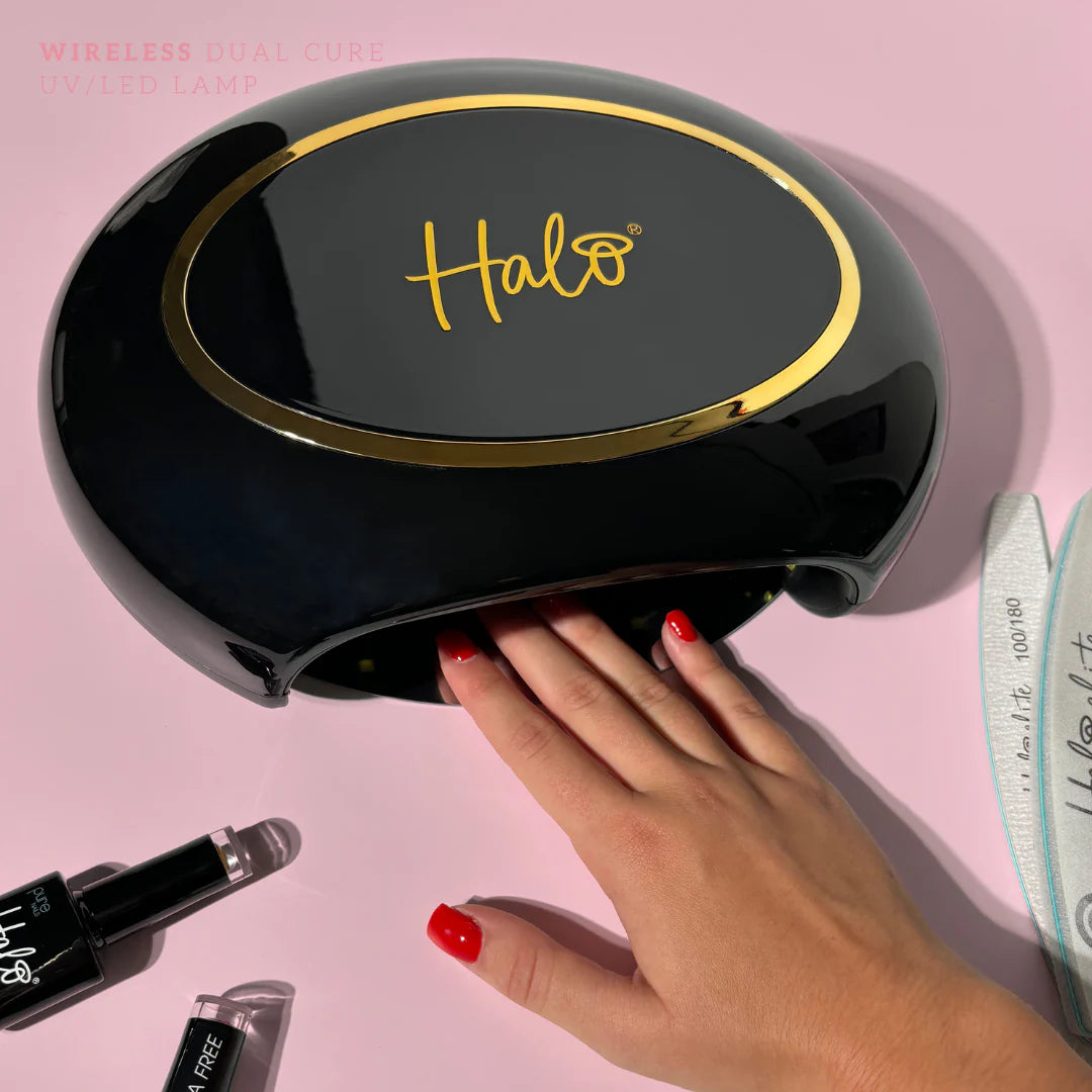 Halo LED Advanced Corded Nail Lamp Black & Gold