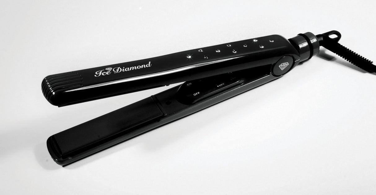 Ice Diamond Professional Hair Straightener Styler Black