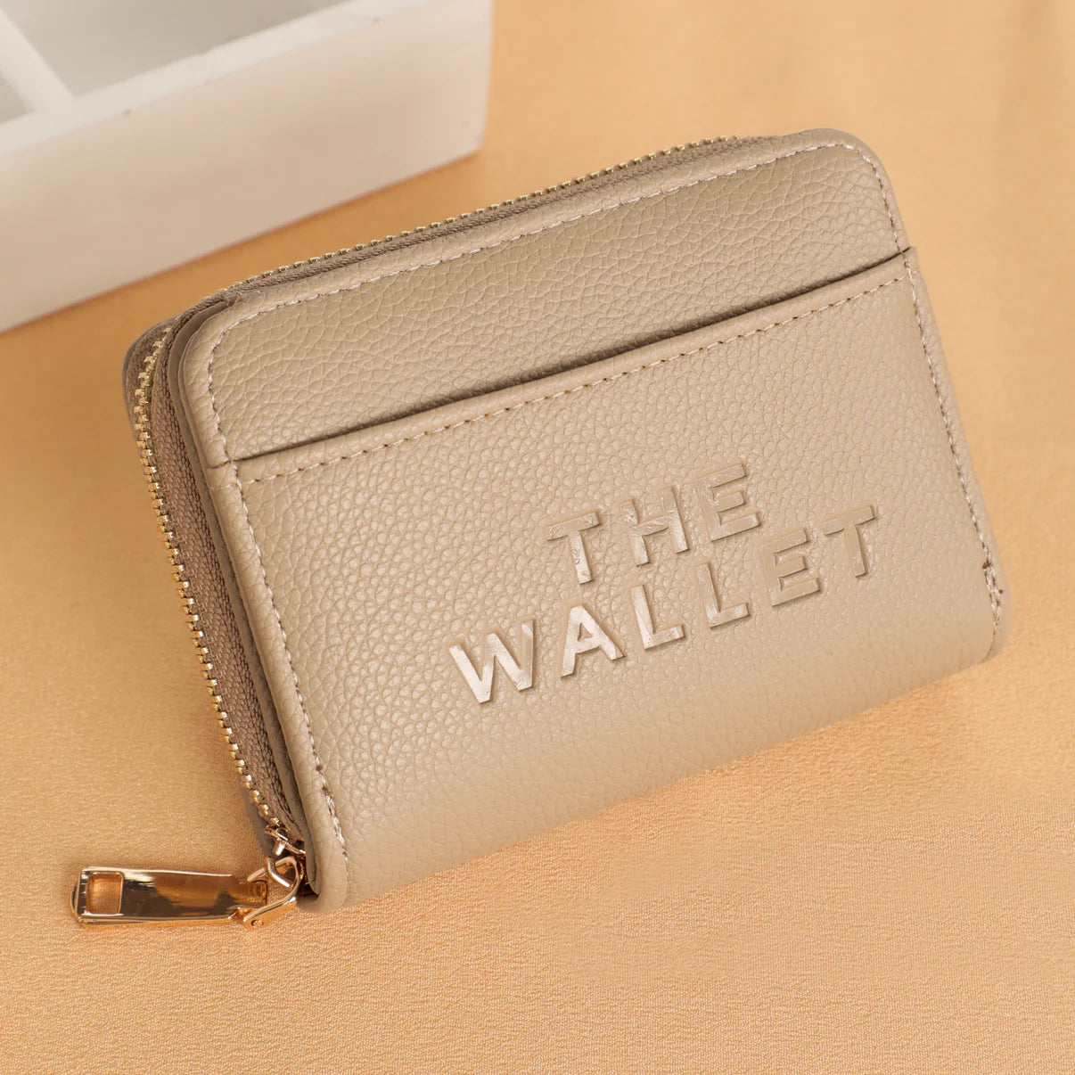 Latte Nude Zip Around The Wallet Purse