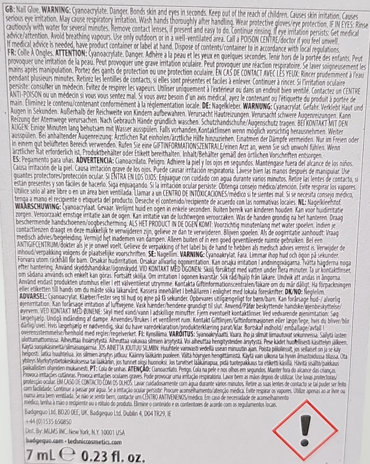 Technic Tip Top Brush On Nail Glue 7ml