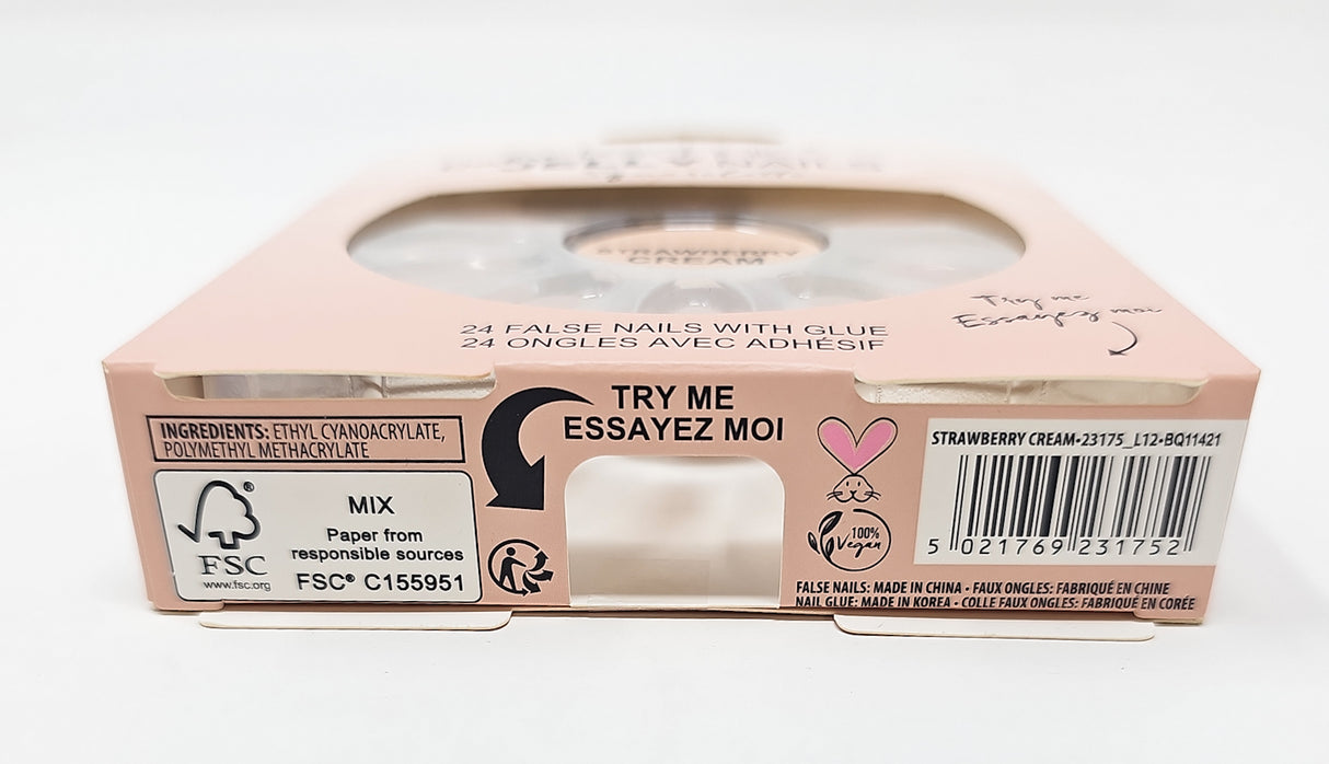 Technic Ombre Jelly Nails Squareletto Strawberry Cream