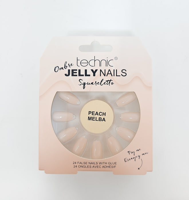 Technic Ombre Jelly Nails Squareletto Peach Melba