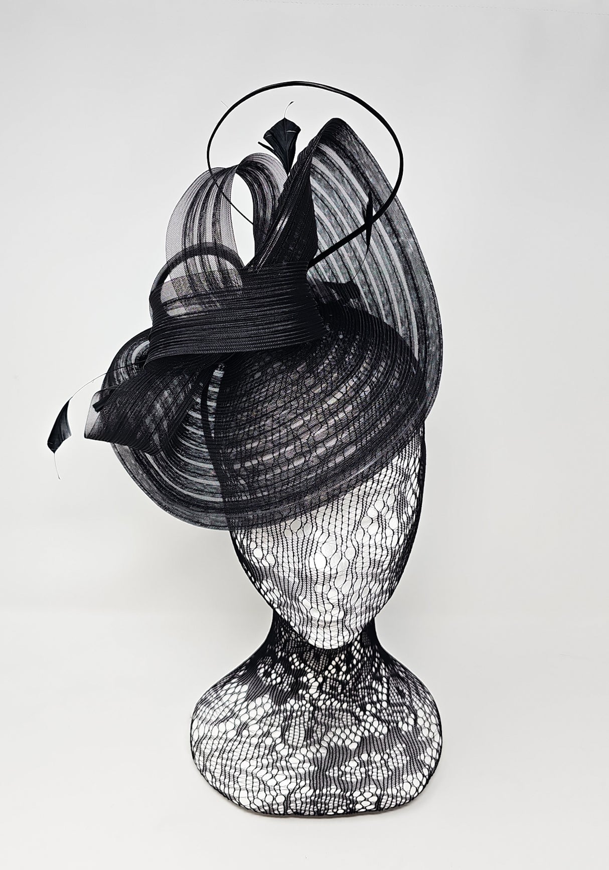 Black Layered Looped Hairband Fascinator