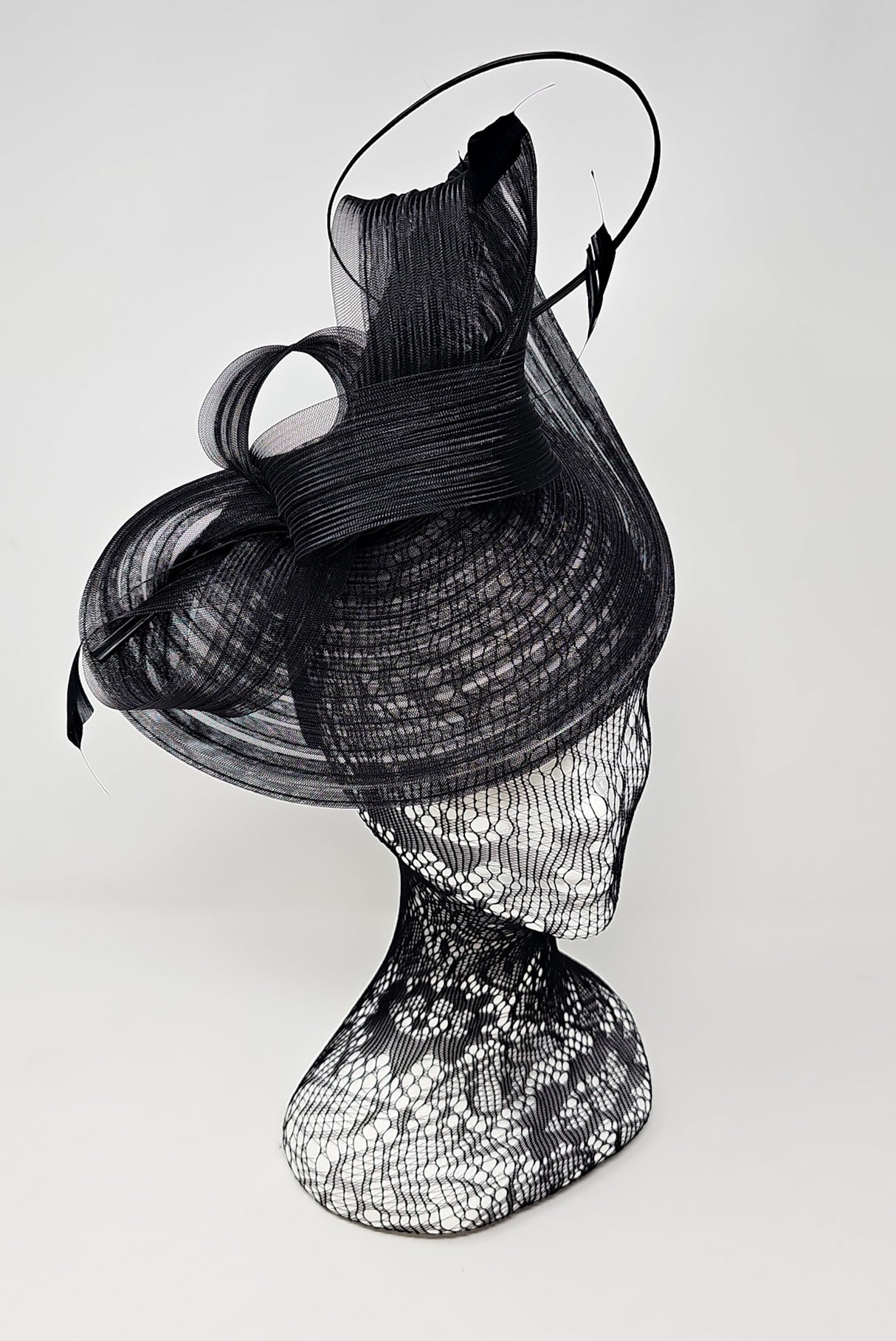 Black Layered Looped Hairband Fascinator