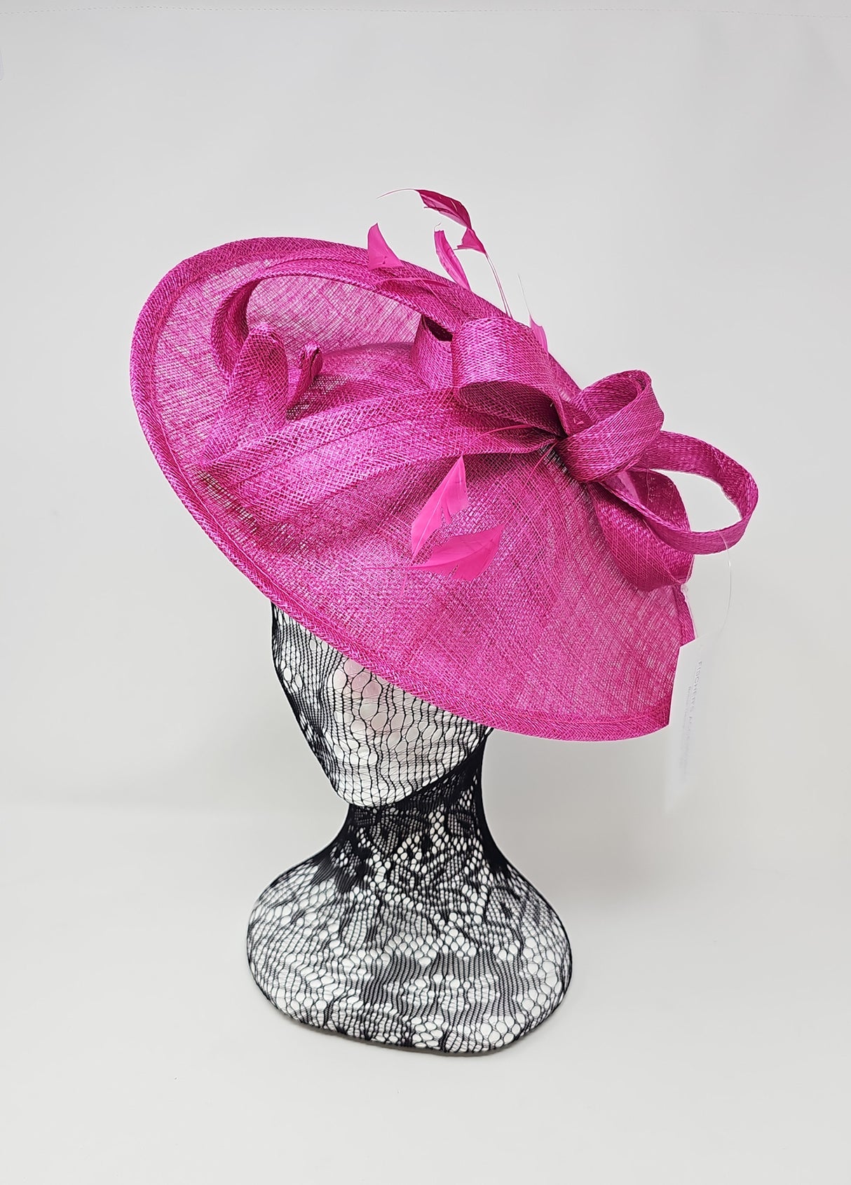 Magenta Pink Oval Disc Hairband Fascinator