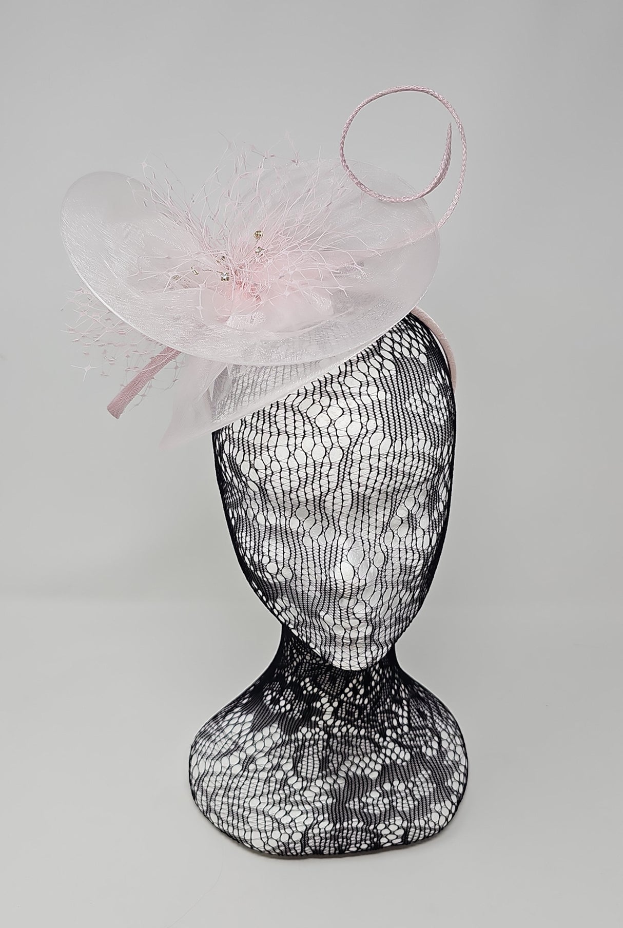 Sorbet Pale Pink Organza Net Hairband Fascinator