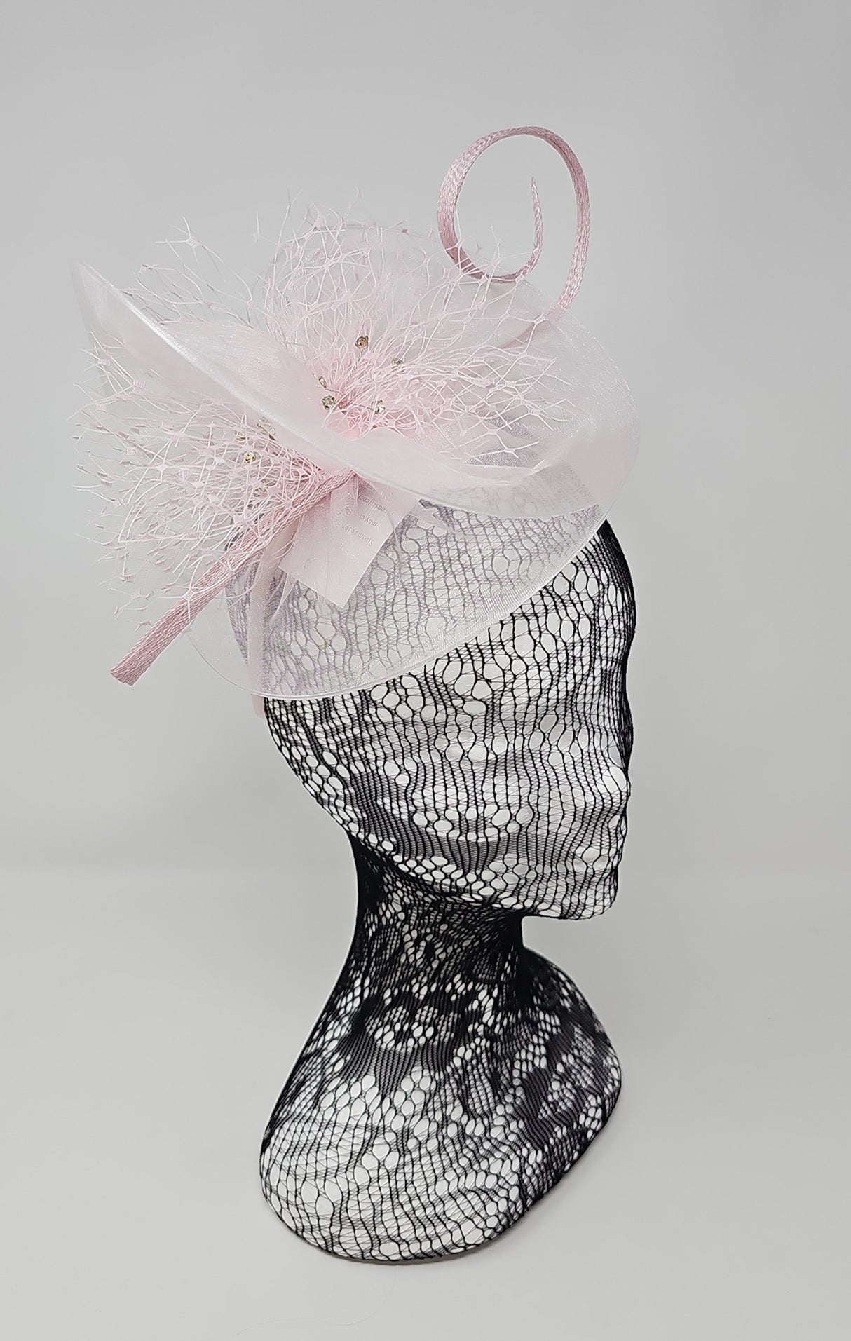 Sorbet Pale Pink Organza Net Hairband Fascinator